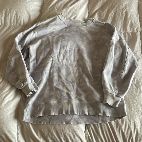 lululemon athletica Sweaters - Lululemon Perfectly Oversized Crew Incognito Camo Alpine